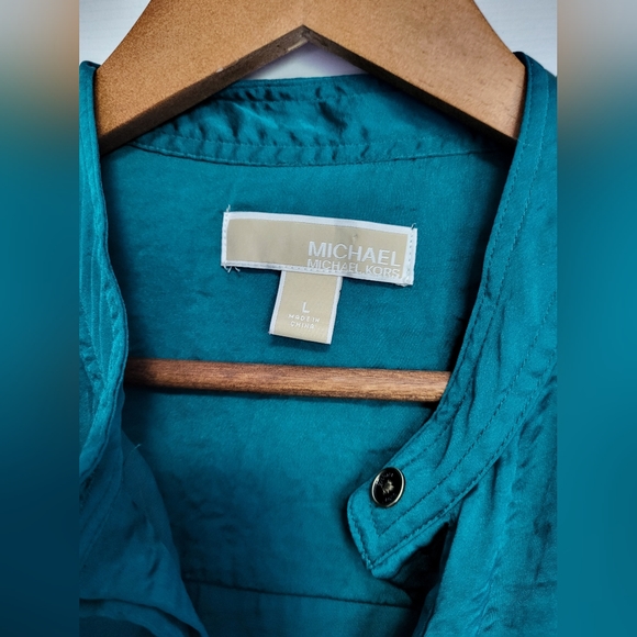 Emerald color Michael Kors top - Picture 4 of 6